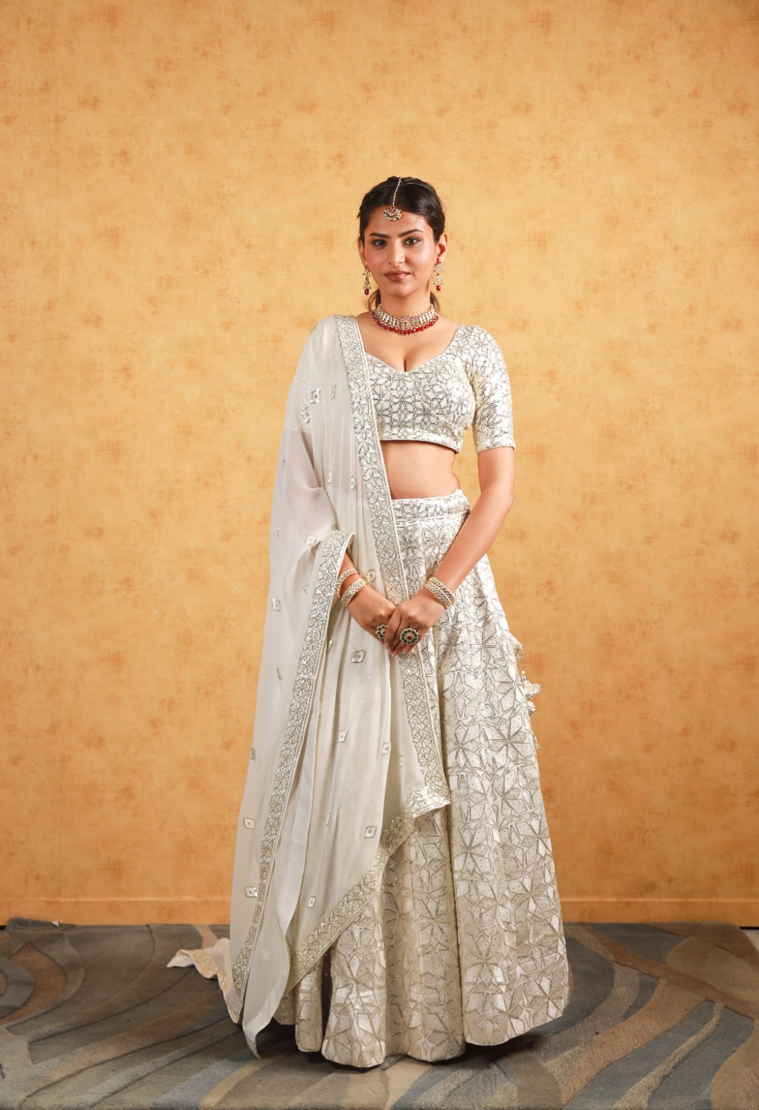 Fairy Off-White Georgette Lehenga Set