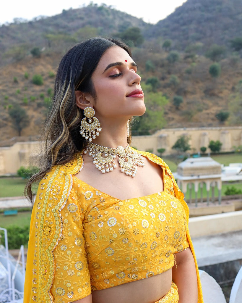 Sun-Kissed Sequin Lehenga set