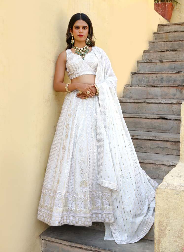 Snowflake Sparkle Lehenga