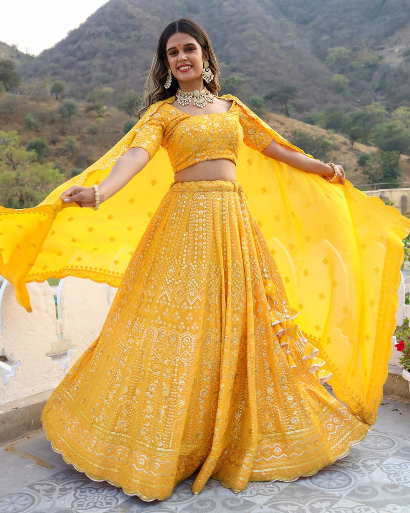 Sun-Kissed Sequin Lehenga set