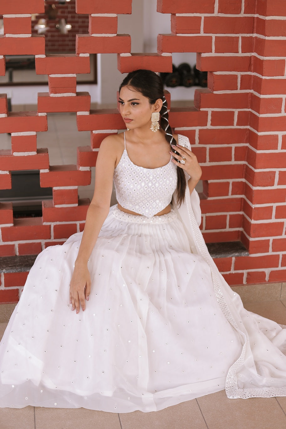 Anees Mirror Lehenga Set
