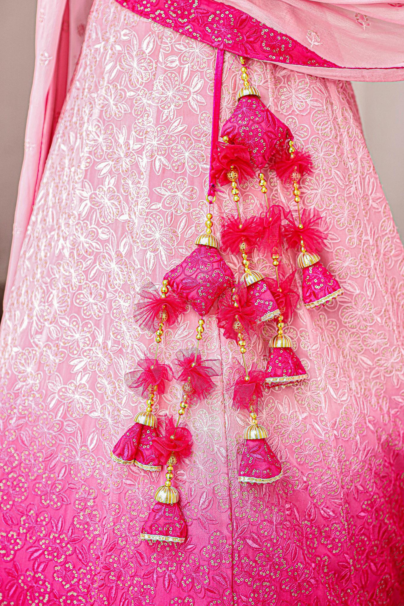 Pink Shaded Lehenga Set