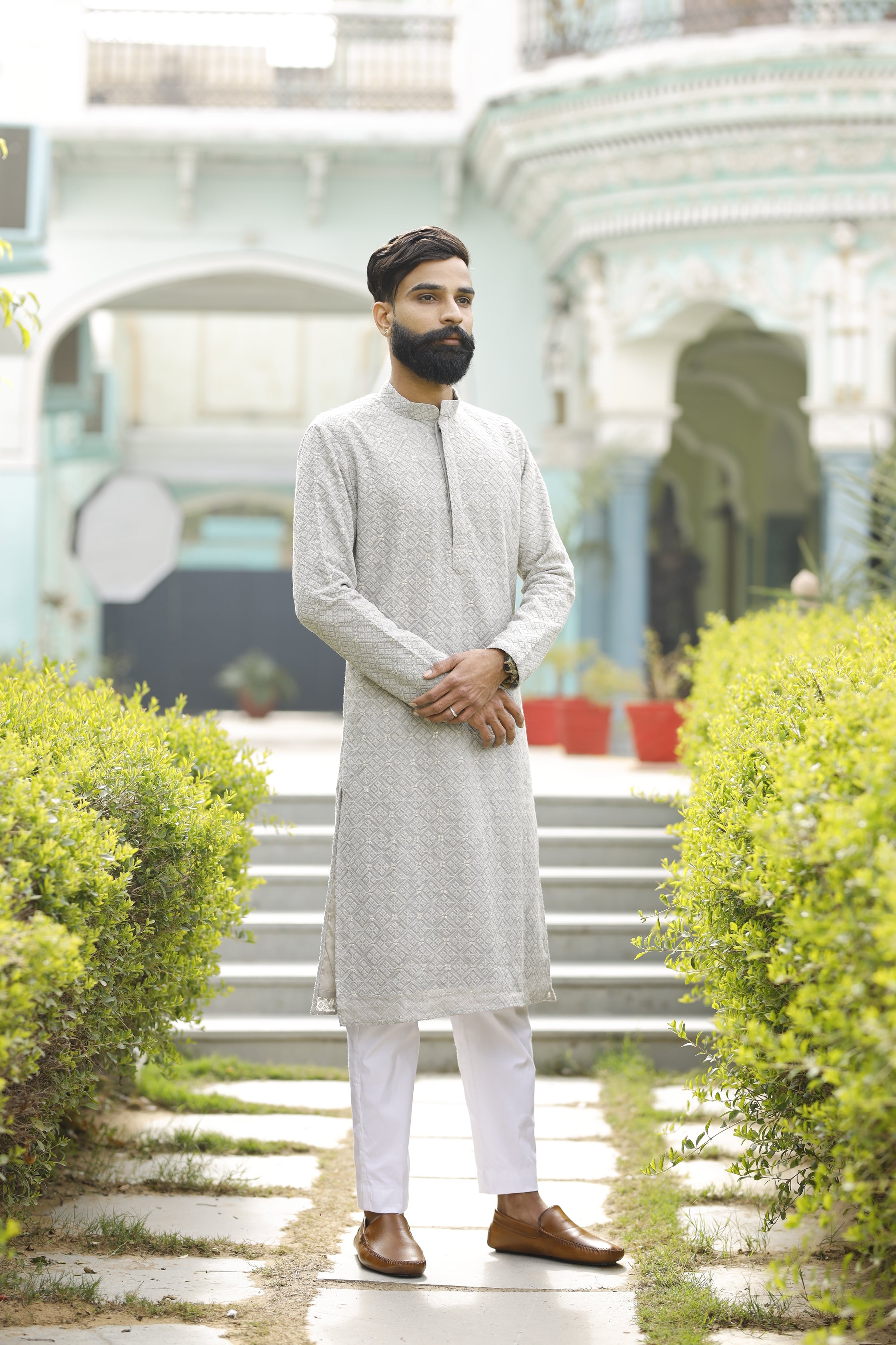 Silver Gray Kurta set