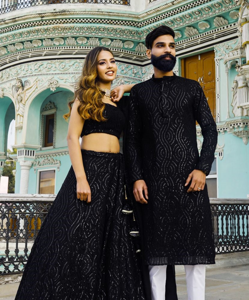 All Black lahar Couple Set