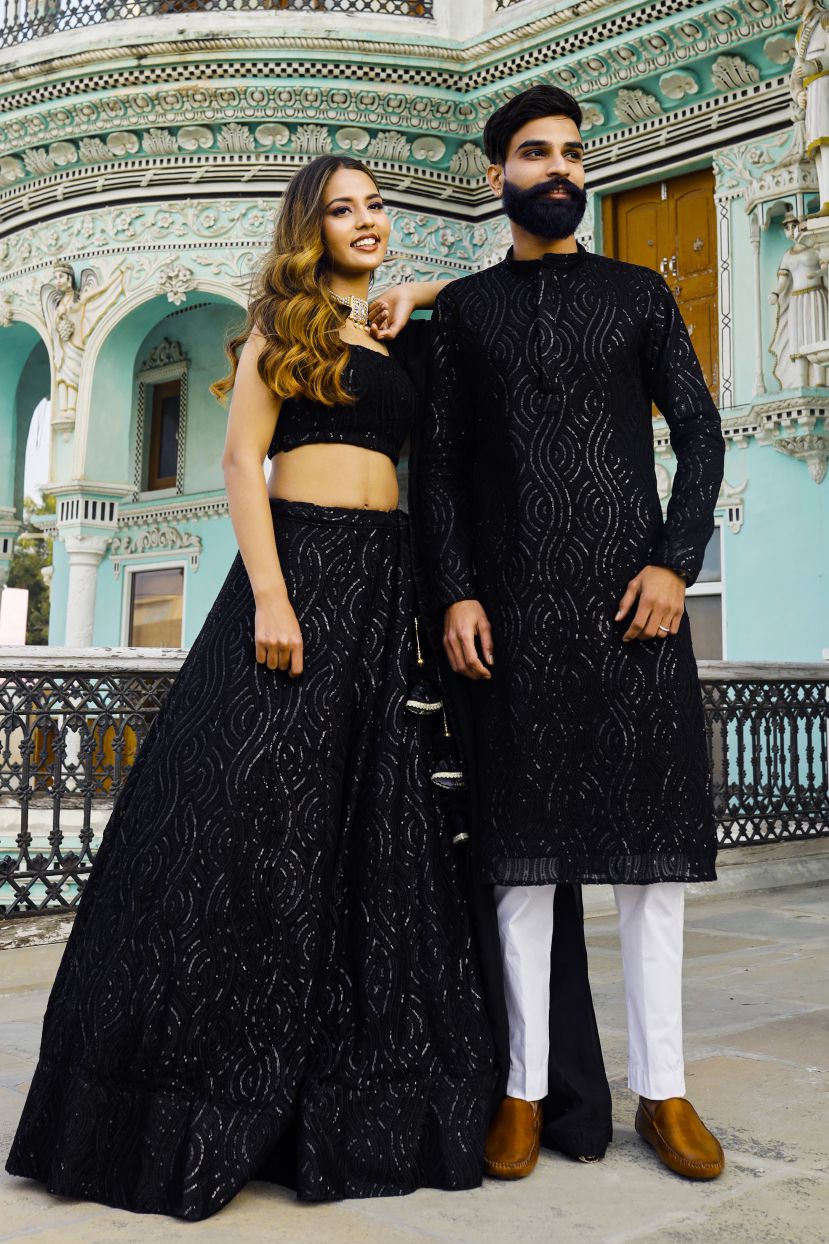 All Black lahar Couple Set