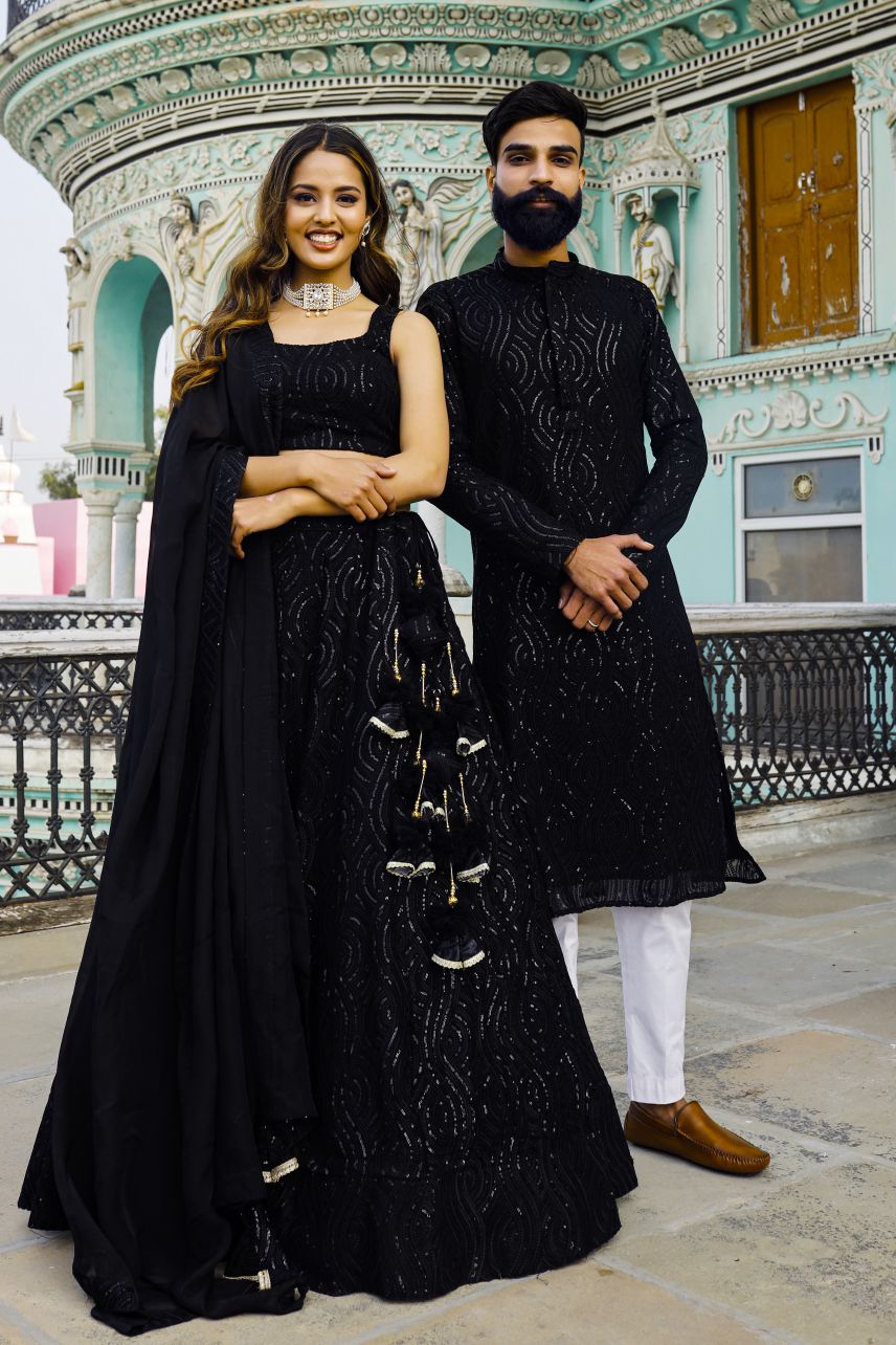 All Black lahar Couple Set