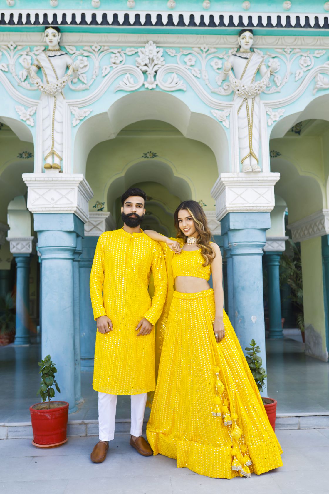 Bright Yellow Couple Set