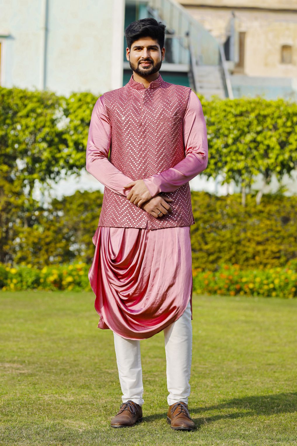 Matellic Pink Couple Set