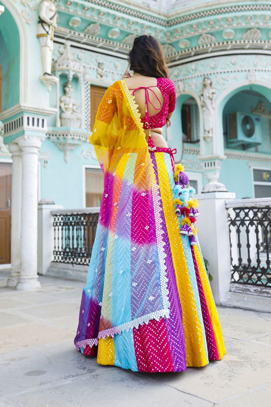 Naaz Mirror Work Lehenga Set