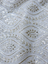 Dyeable Georgette Foil Work Embroidery ( Price Per Meter )