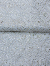 Dyeable Georgette Foil Work Embroidery ( Price Per Meter )