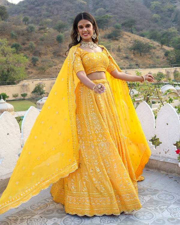 Sun-Kissed Sequin Lehenga set