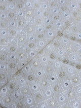 Dyeable Georgette Sequin Work Embroidery ( Price per meter)