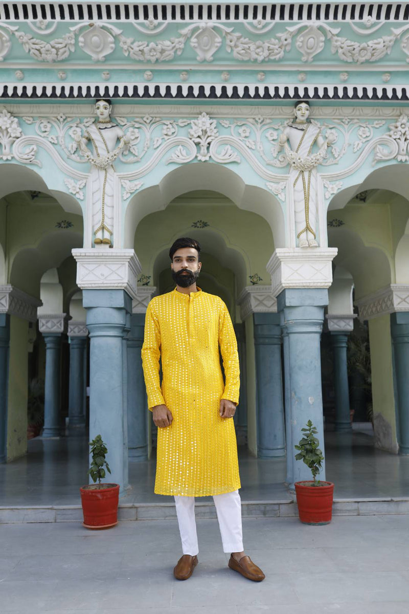 Akky bright yellow Kurta set