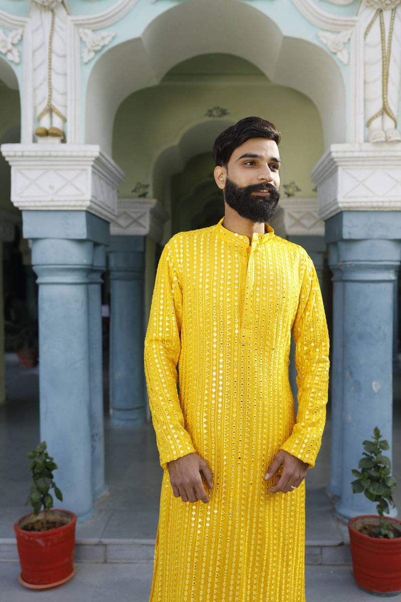 Akky bright yellow Kurta set