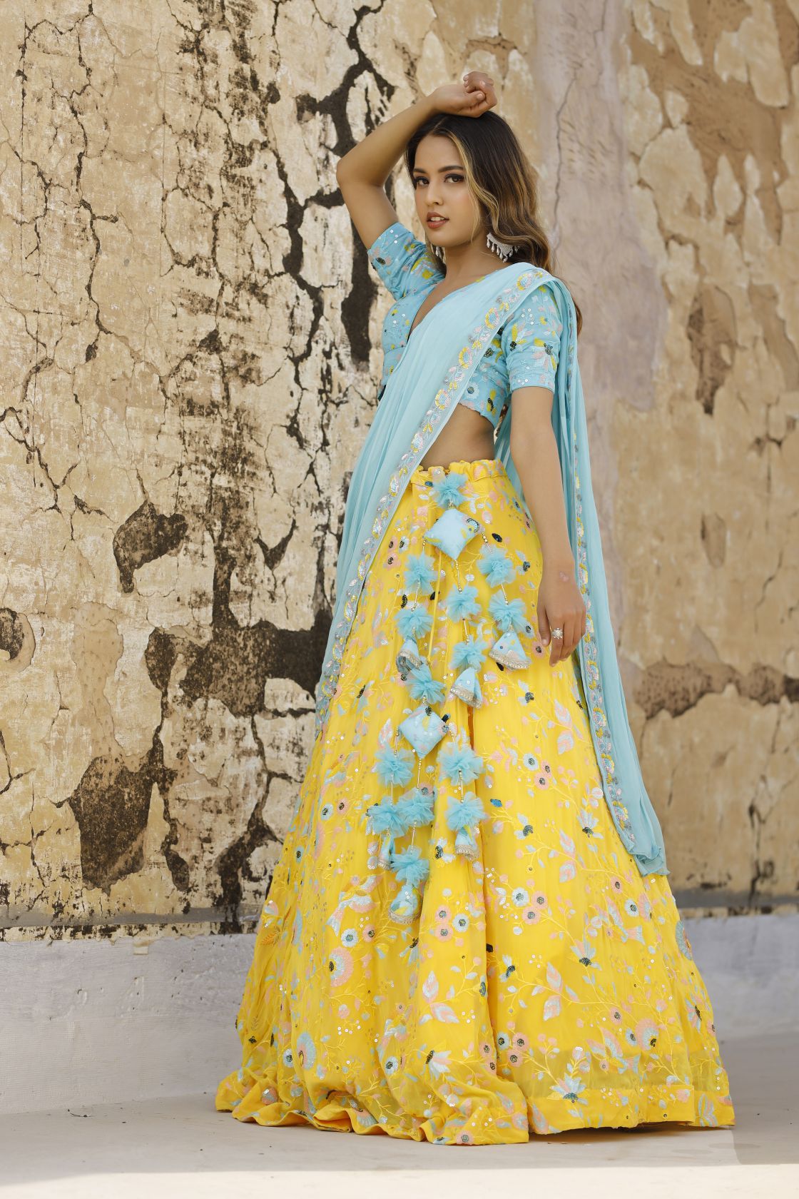 Divi Bird Detailing Lehenga Set