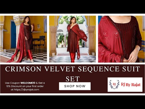 Soft Velvet Sequence Suit Set