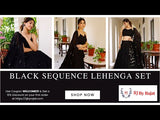 Zana Black Sequence Lehenga Set