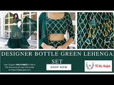 Designer Bottle Green Lehenga Set